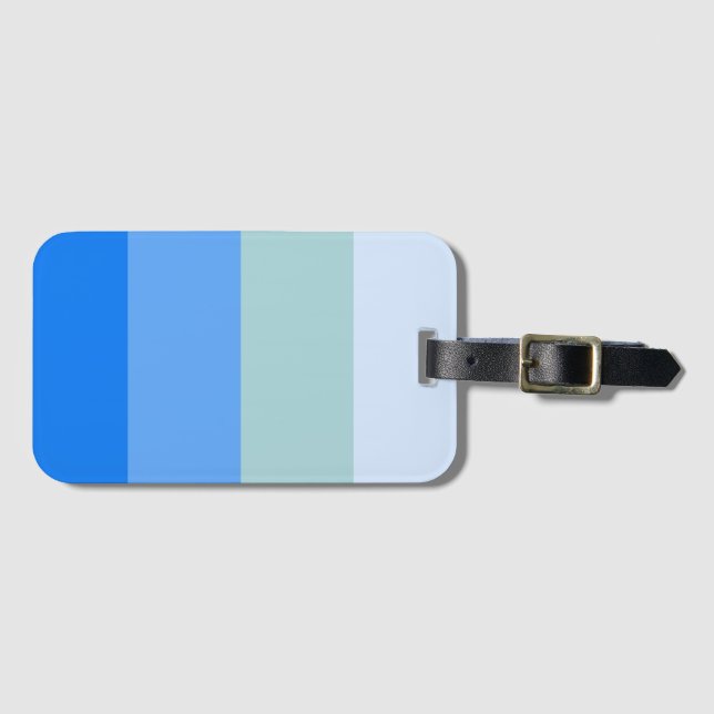 Blue Stripes Luggage Tag (Front Horizontal)