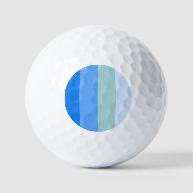 Blue Stripes Maritime Golf Balls (Front)