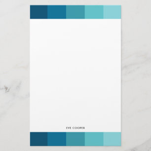 Blue stripes palette stationery