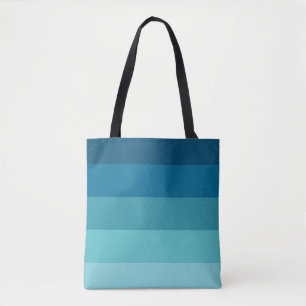 Blue stripes palette tote bag