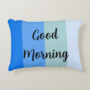 Blue Stripes Pattern Accent Pillow