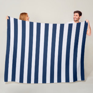 Blue Stripes Pattern  Fleece Blanket