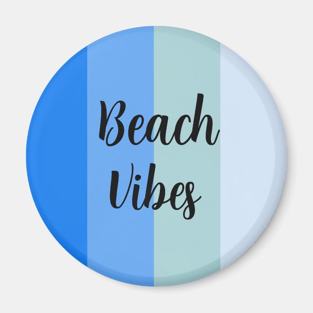 Blue Stripes Pattern Magnet (Front)