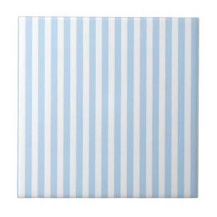 Blue Stripes Pattern Minimal Modern Summer Tile