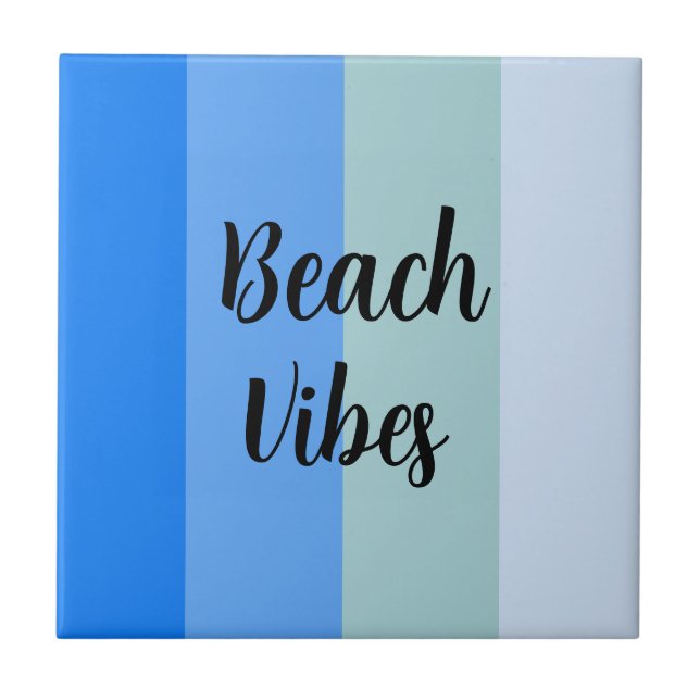 Blue Stripes Pattern Tile (Front)