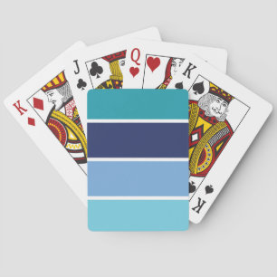 Blue Stripes Playing Cards