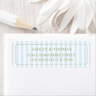 Blue Stripes Return Address