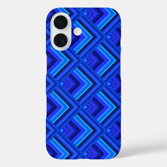 Blue stripes scale pattern Case-Mate iPhone case (Back)