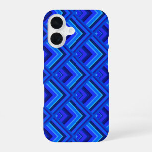 Blue stripes scale pattern iPhone 16 case
