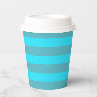 Blue Stripes Sea Deep Ocean Party Elegant Paper Cups