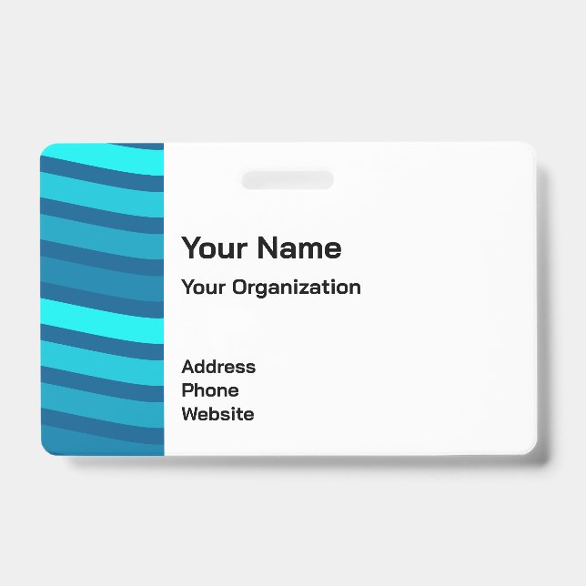 Blue Stripes Security Badge – Professional (Front)
