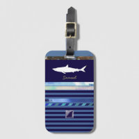blue stripes shark