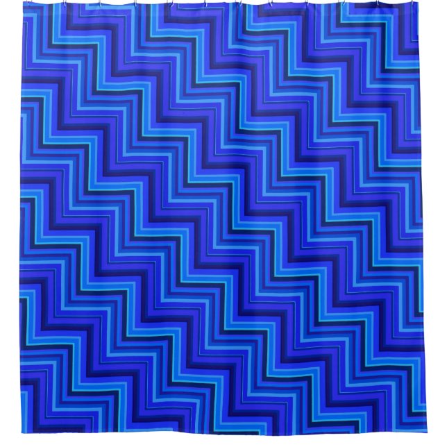 Blue stripes stairs pattern (Front)