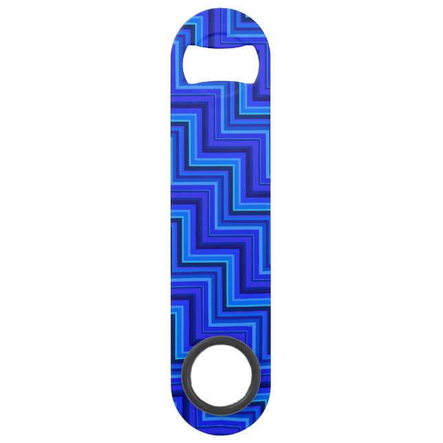 Blue stripes stairs pattern bar key (Front)