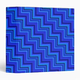 Blue stripes stairs pattern binder