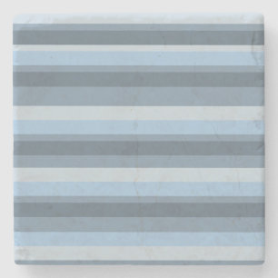 Blue stripes stone coaster