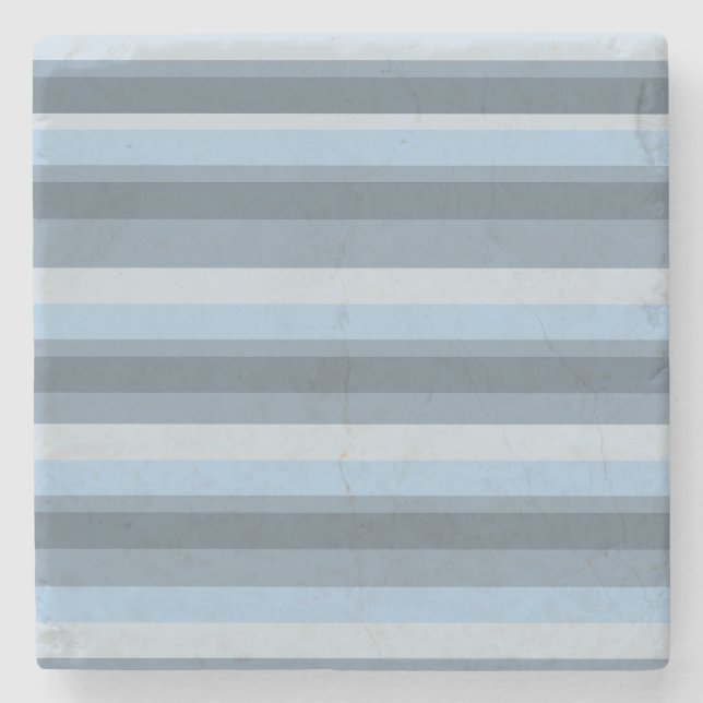 Blue stripes stone coaster (Front)