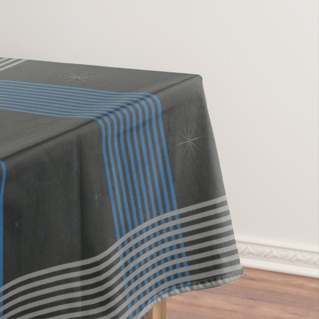 Blue Stripes Tablecloth (In Situ)