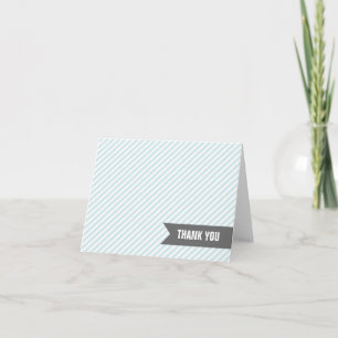 Blue Stripes Thank You Notes