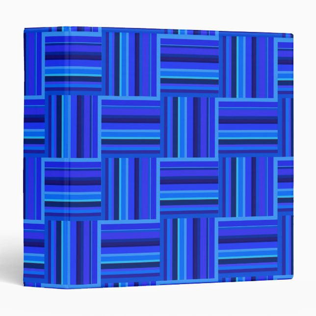 Blue stripes weave pattern binder (Front/Spine)