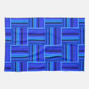Blue stripes weave pattern kitchen towel