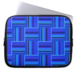 Blue stripes weave pattern laptop sleeve