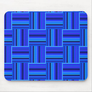 Blue stripes weave pattern mouse pad