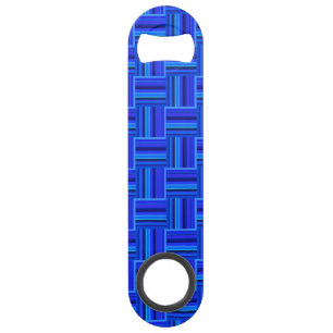 Blue stripes weave pattern speed bottle opener