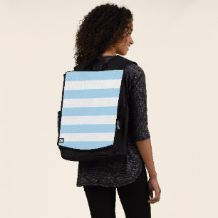Blue Stripes, White Stripes, Striped Pattern Backpack