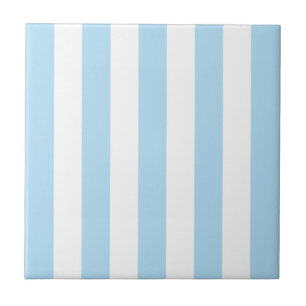 Blue Stripes, White Stripes, Striped Pattern Tile