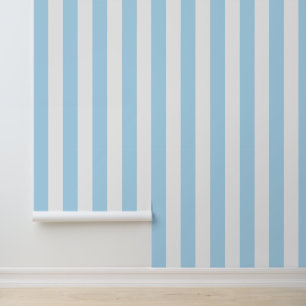 Blue Stripes, White Stripes, Striped Pattern Wallpaper