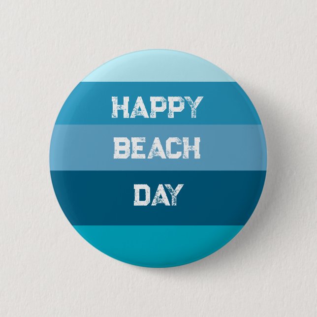 Blue Stripes Words Template 2 Inch Round Button (Front)