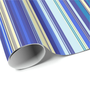 Blue Stripes Wrapping Paper