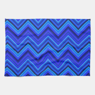 Blue stripes zigzag pattern kitchen towel
