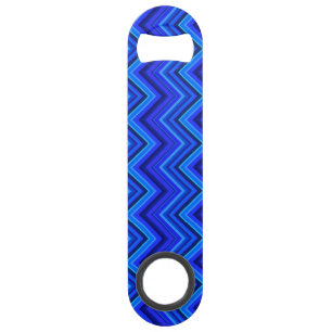 Blue stripes zigzag pattern speed bottle opener