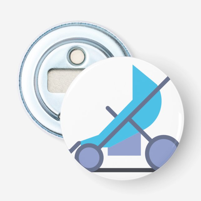 blue stroller bottle opener (Front)