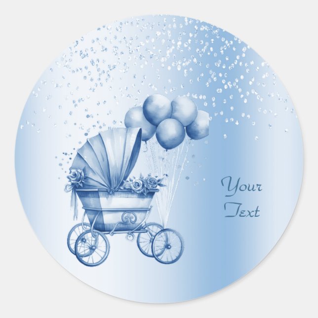 Blue Stroller Sticker (Front)