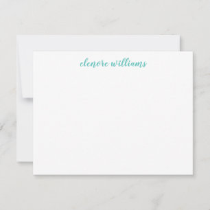 Blue Stylish Modern Elegant Girly Script Card