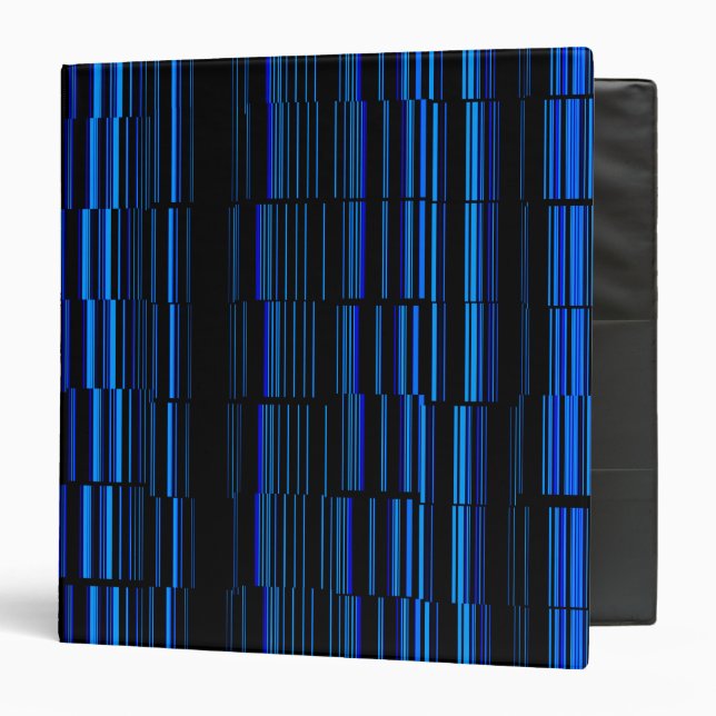 BLUE Stylish Stripe Pattern Binder (Front/Inside)