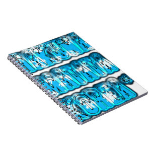 Blue stylish vintage Zombi Design Hakuna Matata K Notebook