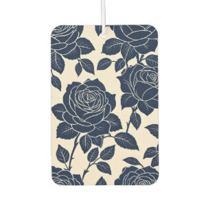 Blue Stylized Roses Air Freshener