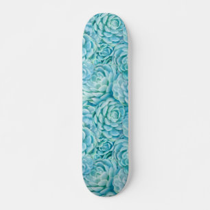 Blue succulents skateboard