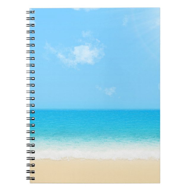 Blue Summer Beach Notebook (Front)