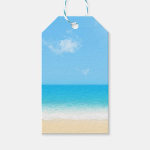 Blue Summer Beach Notebook Gift Tags