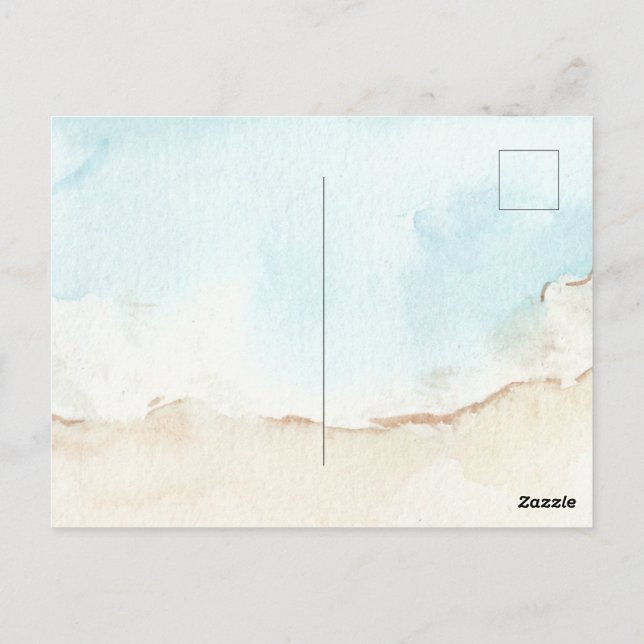 Blue Summer Ocean Picture-Perfect Standard  Postcard (Back)