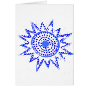 Blue Sun in Lights Grunge Cutout