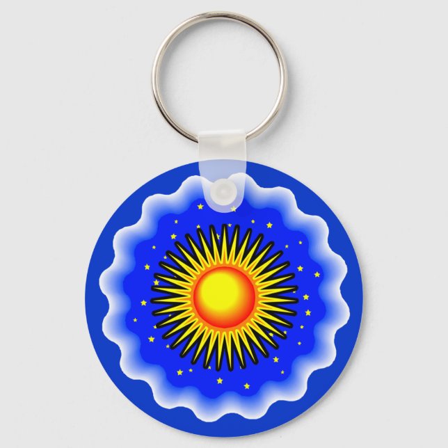 Blue Sun Keychain (Front)