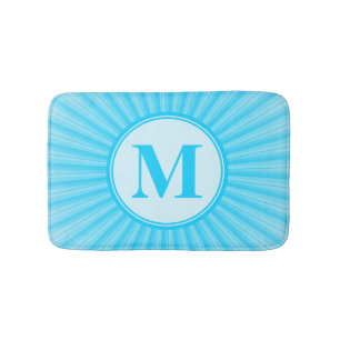 Blue Sun Monogram Bath Mat