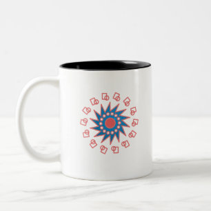 Blue Sun Two-Tone Coffee Mug