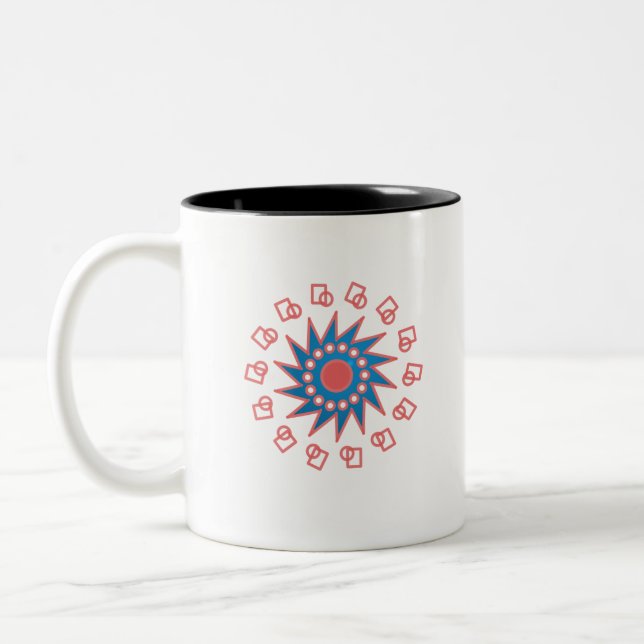 Blue Sun Two-Tone Coffee Mug (Left)